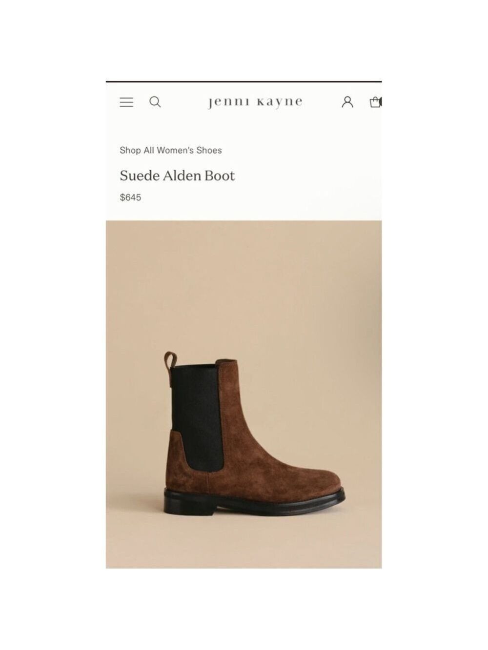 New Jenni Kayne Suede Alden Boot Brown Black Ankle Boots & Booties 39/9